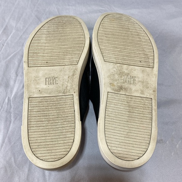 Frye Woman’s Slip On Black Leather Mule Shoe With Rubber Soles, Size 7. - Picture 7 of 12